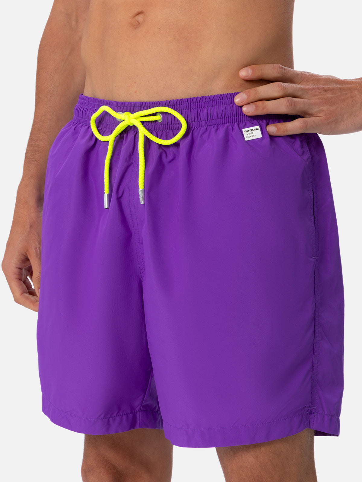 Man lightweight fabric purple swim shorts Lighting Pantone | PANTONE® SPECIAL EDITION - MC2 Saint Barth