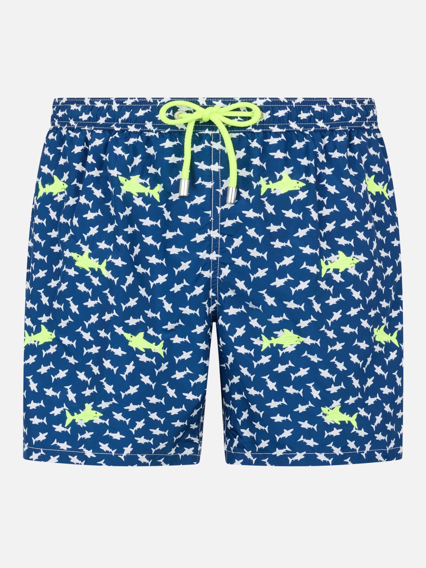 Lighting embroidered sharks swim shorts
