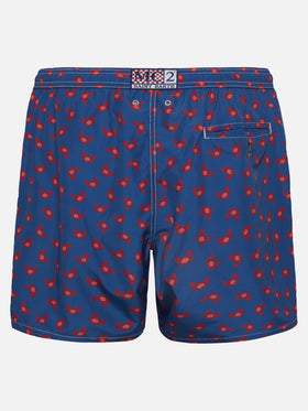 Lightweight fabric swim-shorts Lighting 70 with crabs print - MC2 Saint Barth