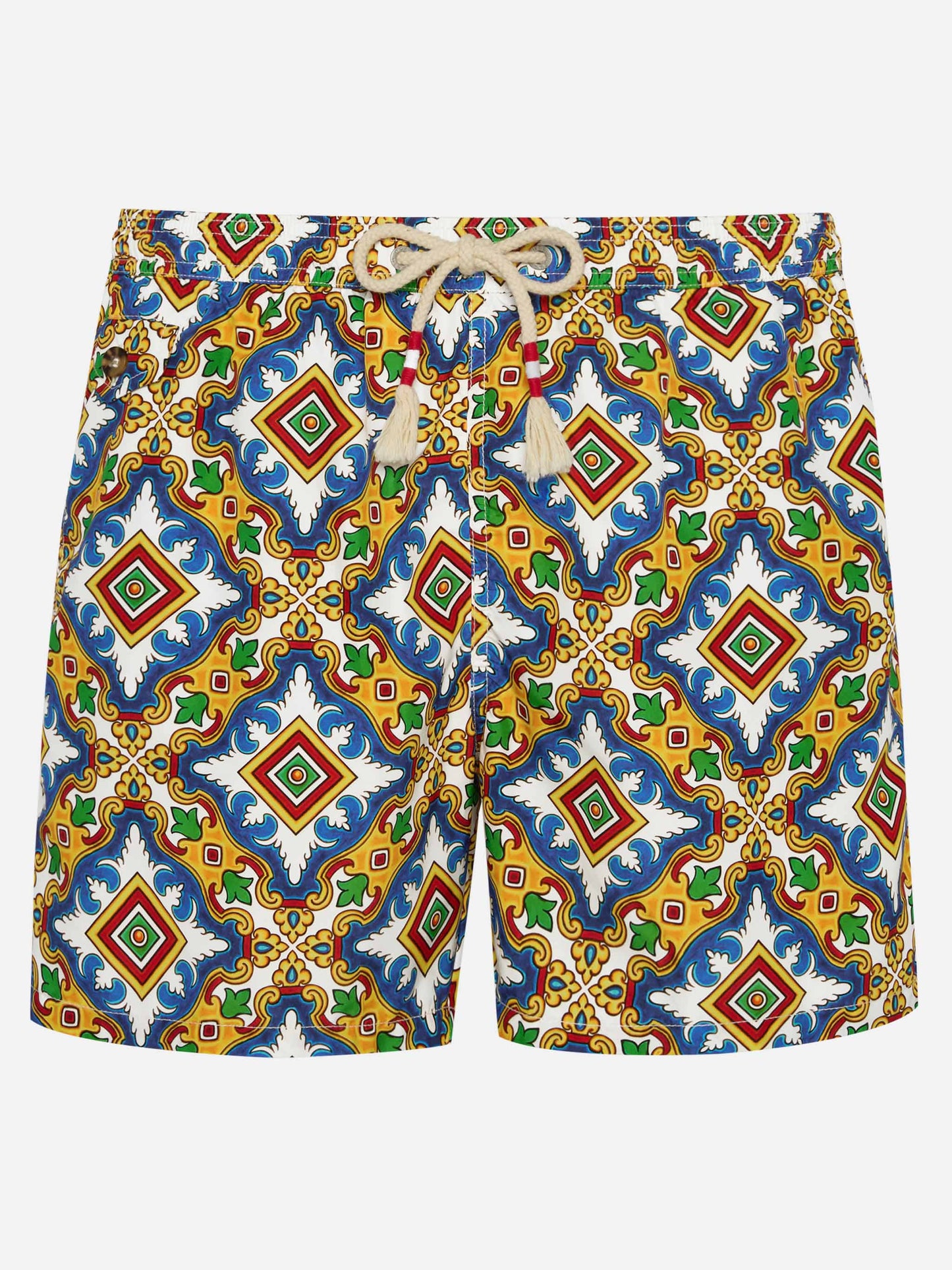 Lighting multicolor majolica swim shorts