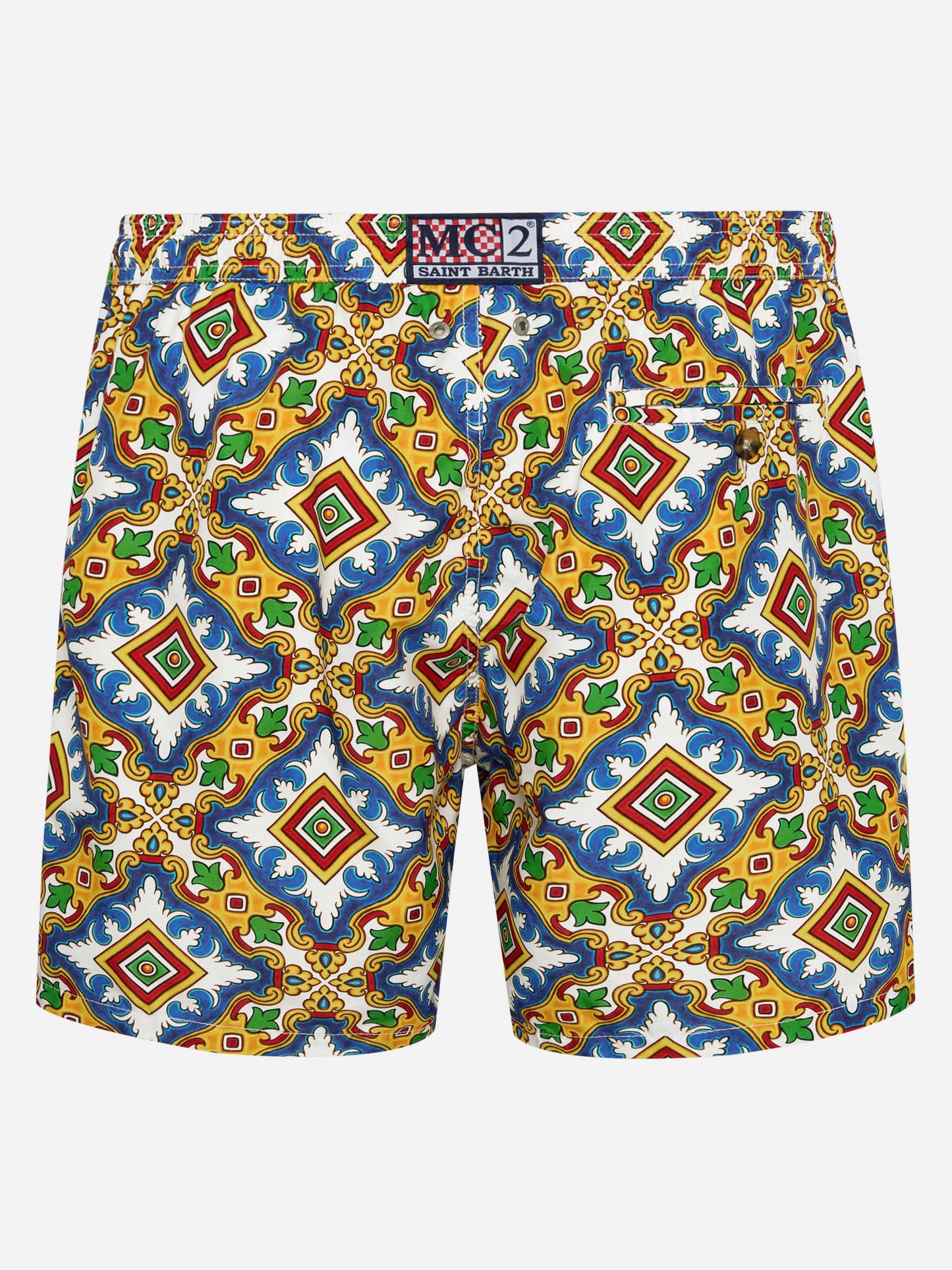 Lighting multicolor majolica swim shorts