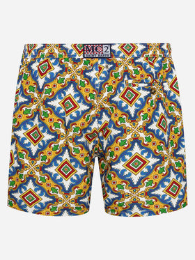 Lighting multicolor majolica swim shorts