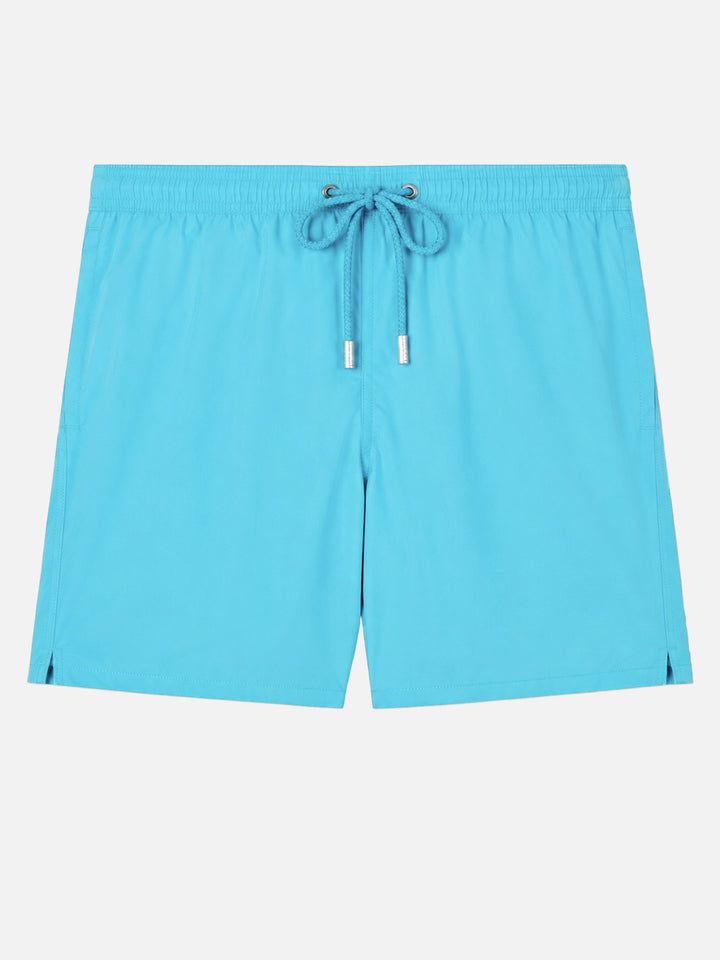 Men's swimsuit with thermoreactive print – daisy print