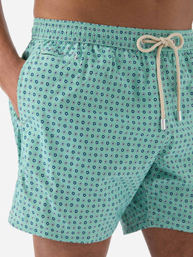 Costume mare Lighting Micro verde chiaro con stampa geometrica all-over