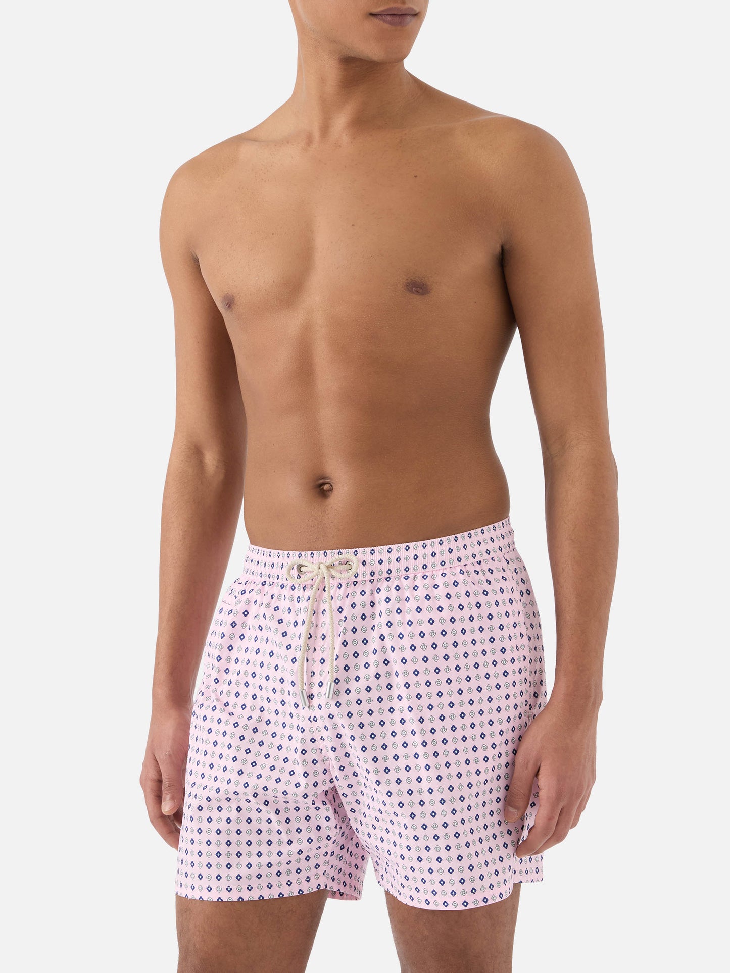 Costume mare Lighting Micro rosa con stampa geometrica all-over