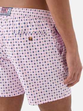 Costume mare Lighting Micro rosa con stampa geometrica all-over