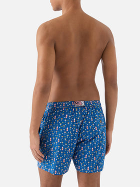 Costume mare Lighting Micro navy con stampa cocktail all-over