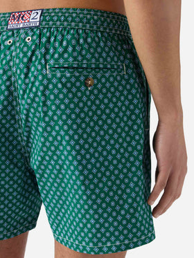 Costume mare Lighting Micro verde con stampa geometrica all-over