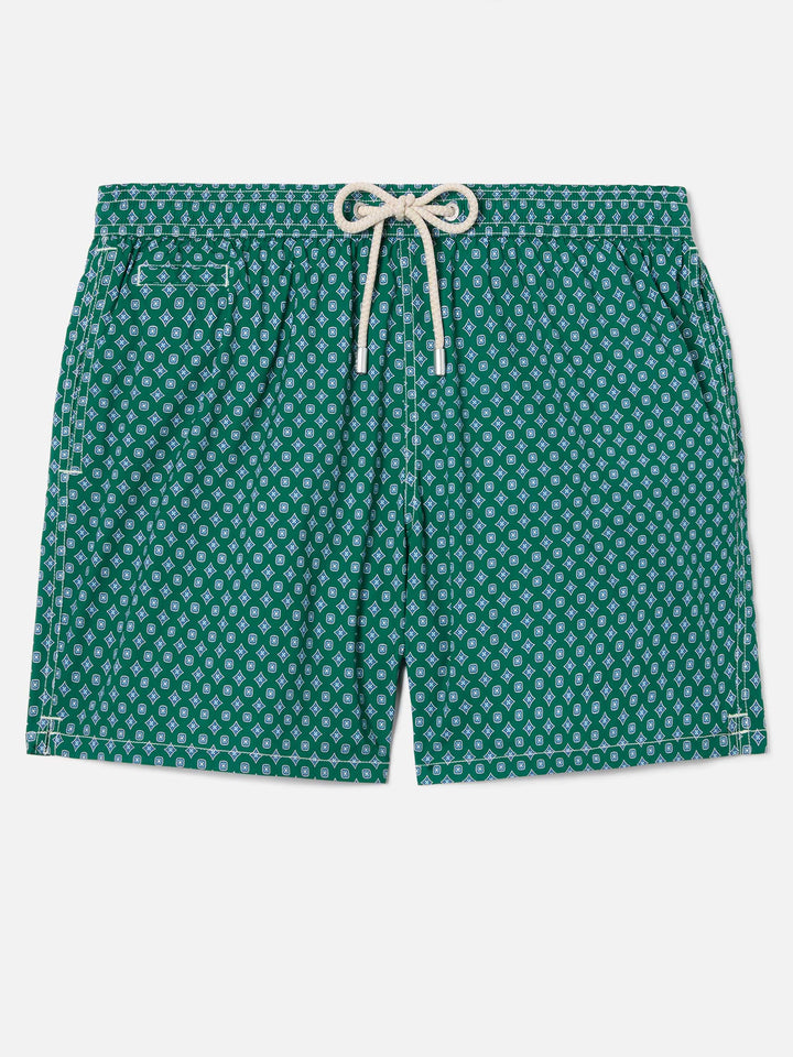 Costume mare Lighting Micro verde con stampa geometrica all-over