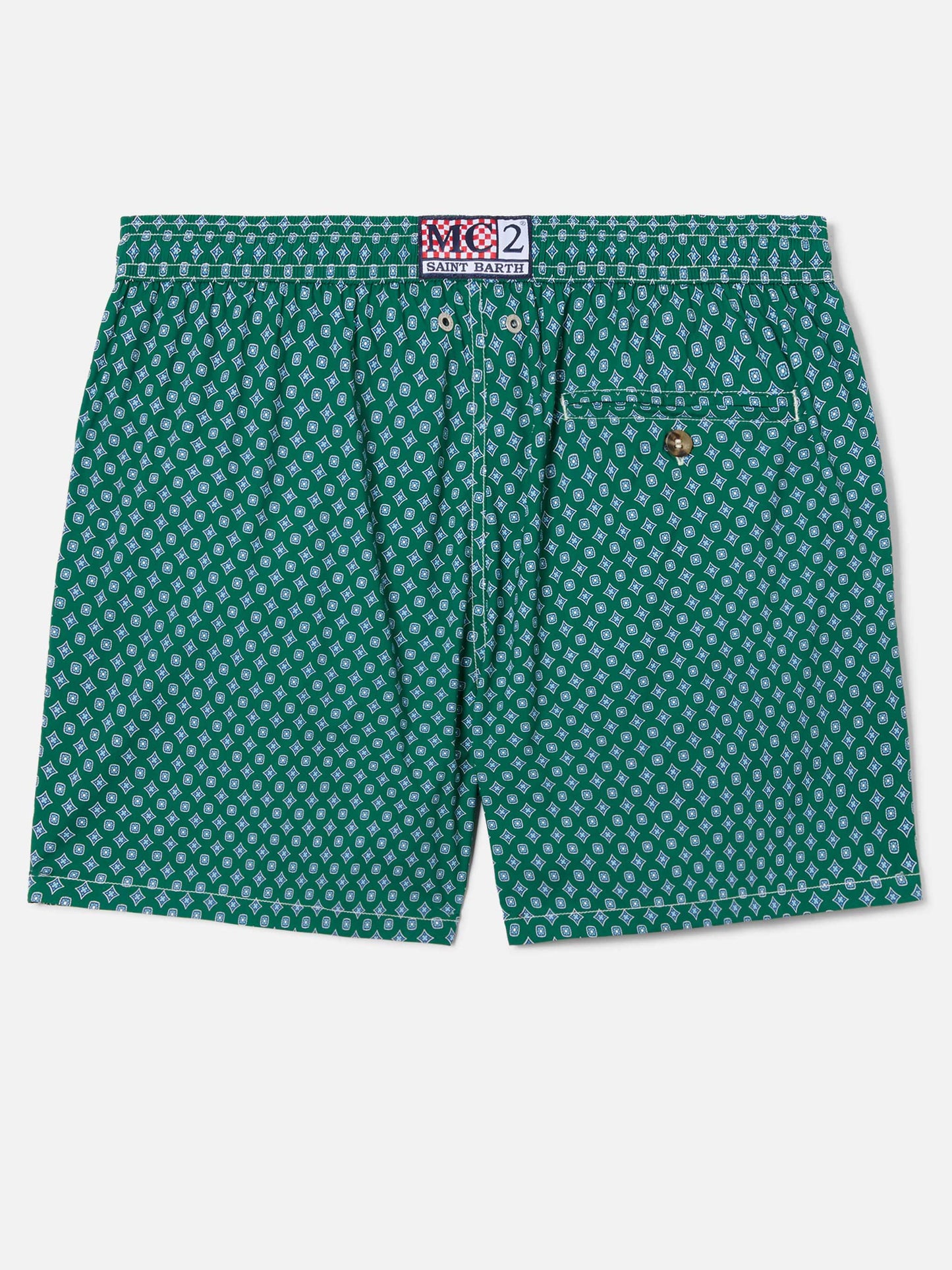Costume mare Lighting Micro verde con stampa geometrica all-over