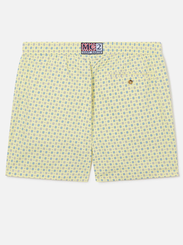 Costume mare Lighting Micro giallo con stampa geometrica all-over