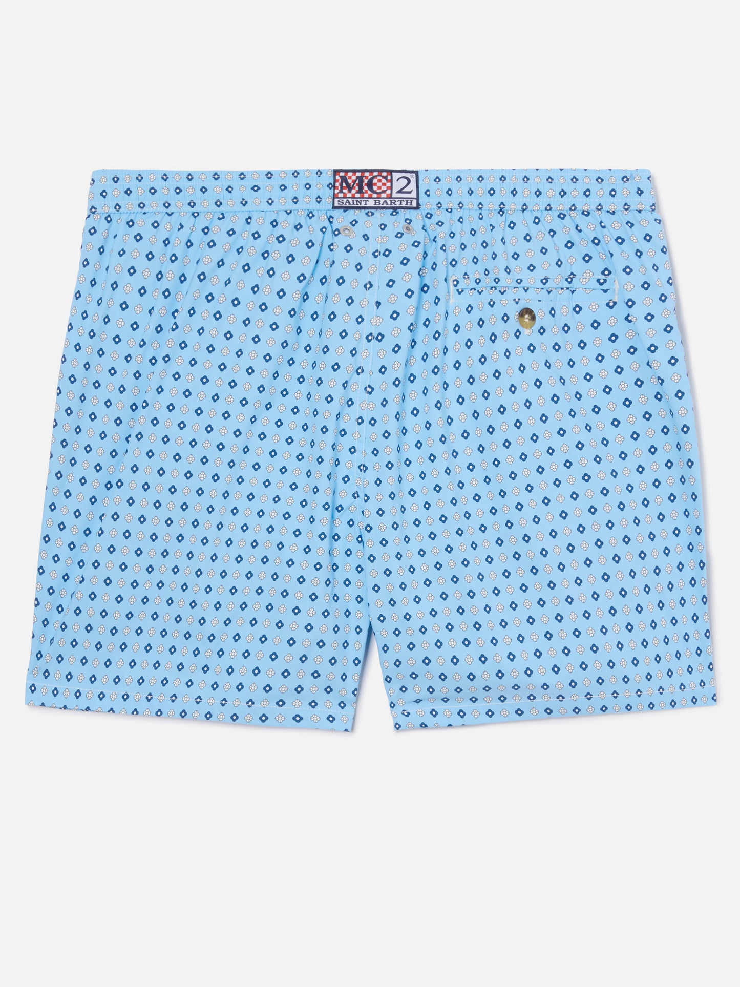 Costume mare Lighting Micro azzurro con stampa geometrica all-over