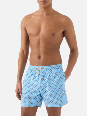 Costume mare Lighting Micro azzurro con stampa geometrica all-over