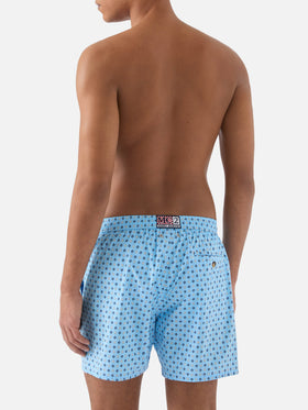 Costume mare Lighting Micro azzurro con stampa geometrica all-over