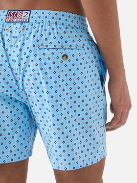 Costume mare Lighting Micro azzurro con stampa geometrica all-over