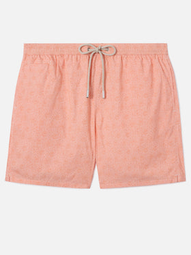 Short de bain Micro Orange Lighting à imprimé pieuvres all-over 