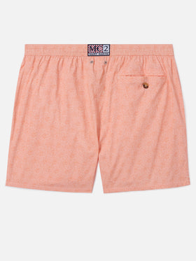 Short de bain Micro Orange Lighting à imprimé pieuvres all-over 