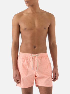 Short de bain Micro Orange Lighting à imprimé pieuvres all-over 