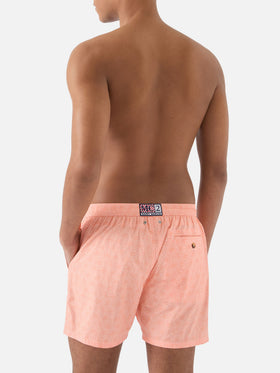 Short de bain Micro Orange Lighting à imprimé pieuvres all-over 