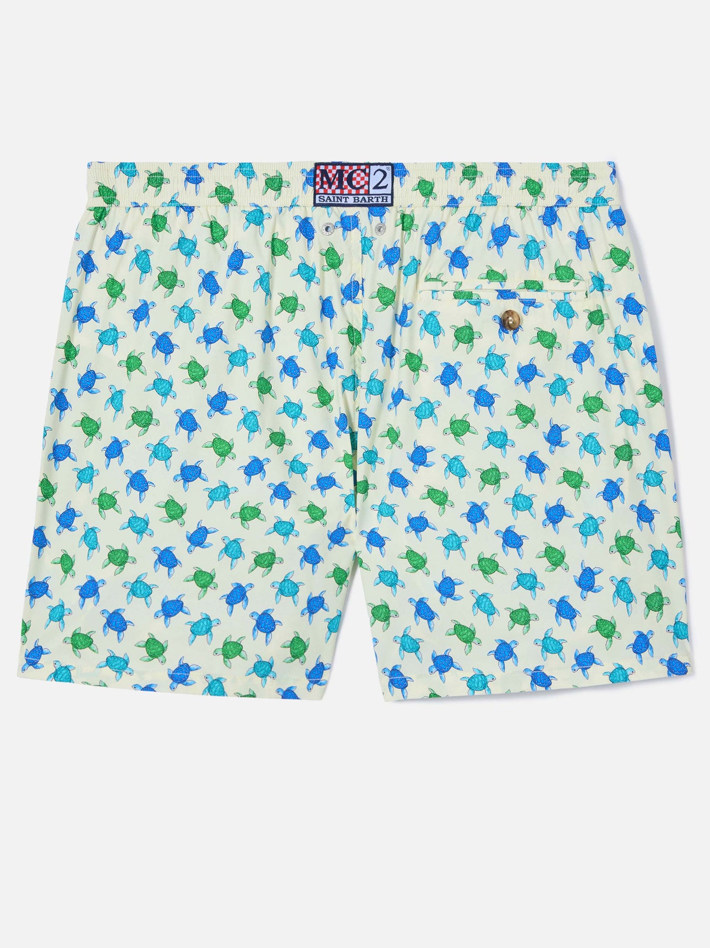 Short de bain Micro White Lighting avec imprimé tortues all-over 