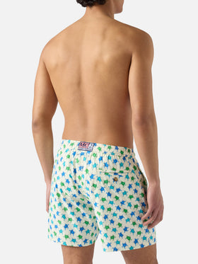 Short de bain Micro White Lighting avec imprimé tortues all-over 