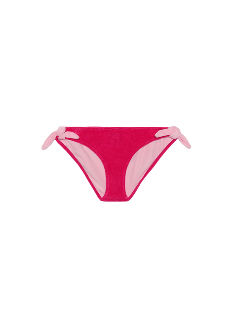 Girl fucsia swim briefs with embroidery - MC2 Saint Barth
