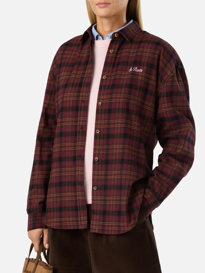 Lully cotton flannel shirt with Hello Kitty embroidery | Special edition
