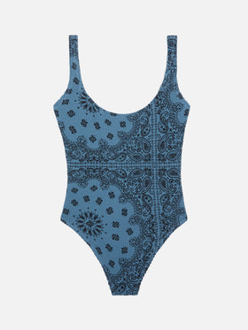Costume intero Lora crinkle con stampa bandana