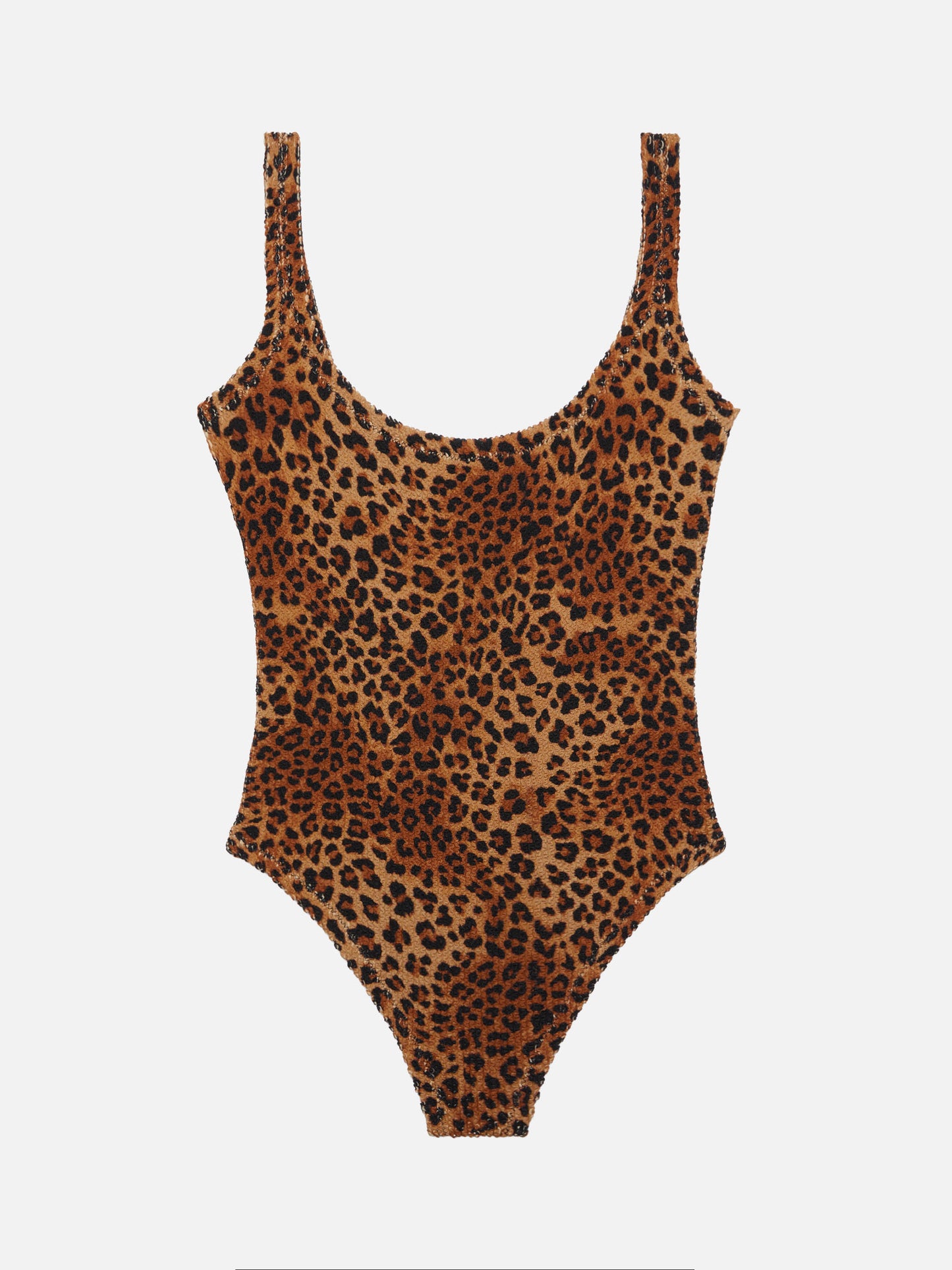 Lora Crinkle-Badeanzug mit Animalier-Print