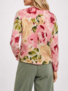 Maglione Louise con fantasia peonie