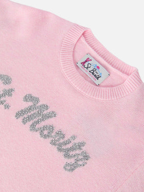Maglione Louise Jr in misto cashmere con grafica St. Moritz in strass | ST. MORITZ TOP OF THE WORLD