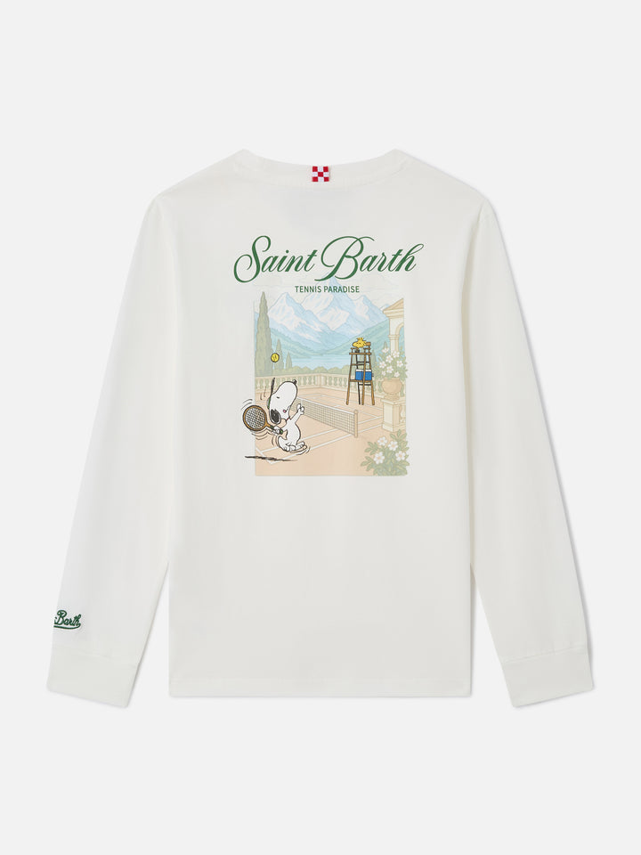Camiseta Luton de manga larga en blanco con estampado Tennis Paradise | PEANUTS SPECIAL EDITION 