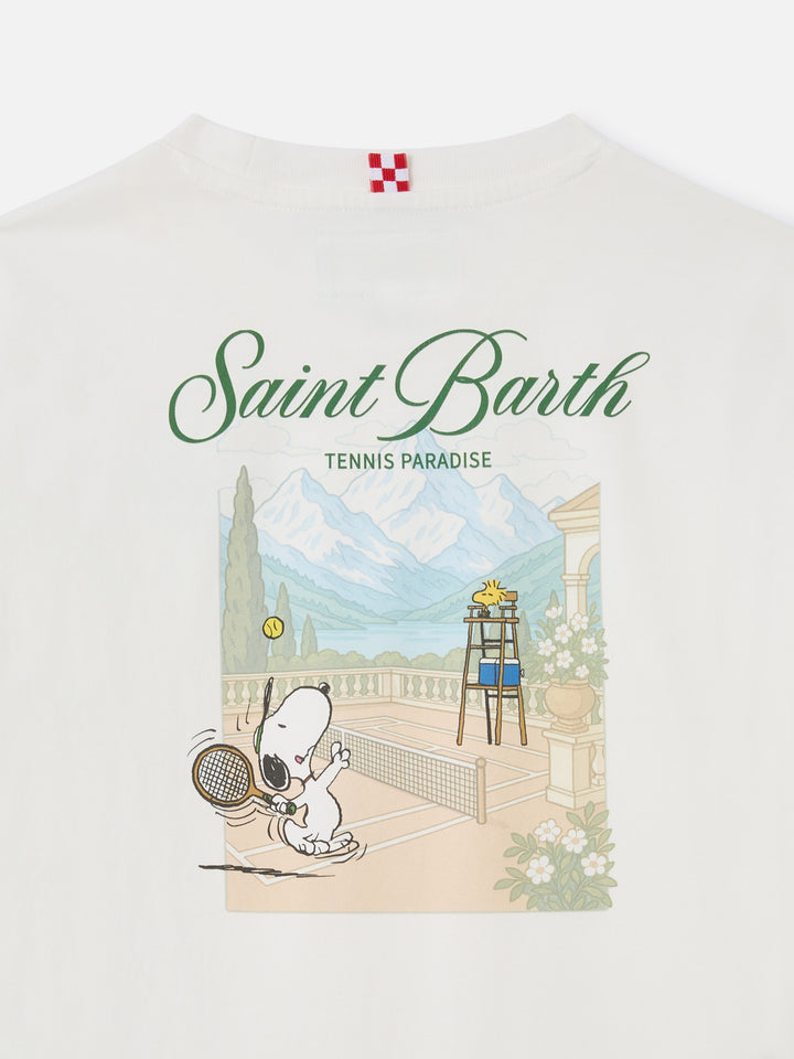 White Luton organic cotton long sleeve t-shirt with back Snoopy print | Special edition