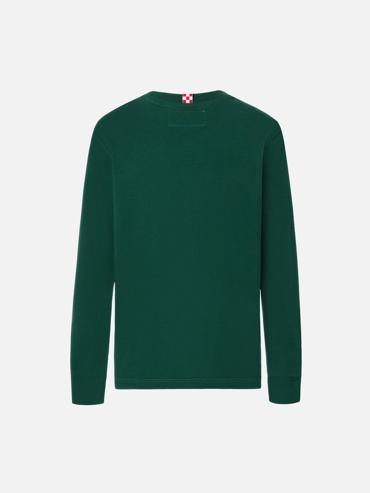 Luton Jr green t-shirt  Me ne vado dai nonni embroidery