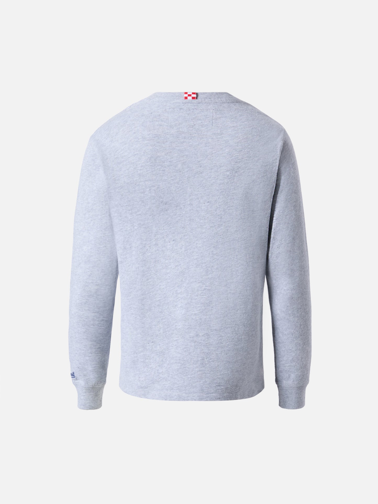Luton Jr T-Shirt in Warm Grey mit Bärenprint und Ski Club-Stickerei 