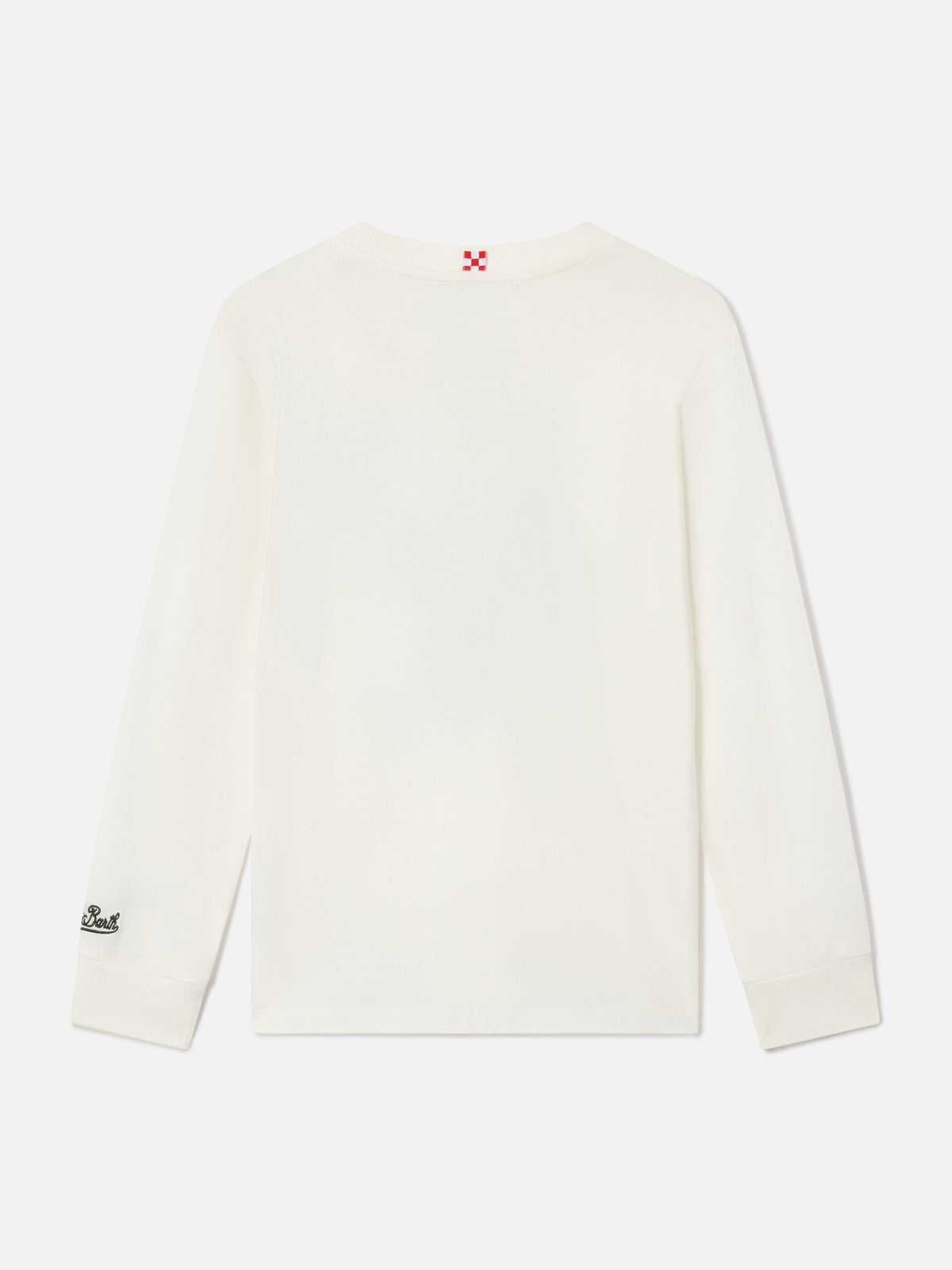 Camiseta de manga larga White Luton de algodón orgánico con estampado St. Moritz | Special edition 