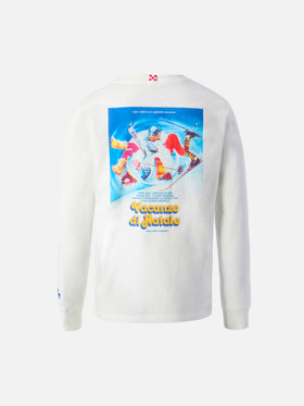 Luton Jr Warm white t-shirt  Vacanze di Natale print | Special edition