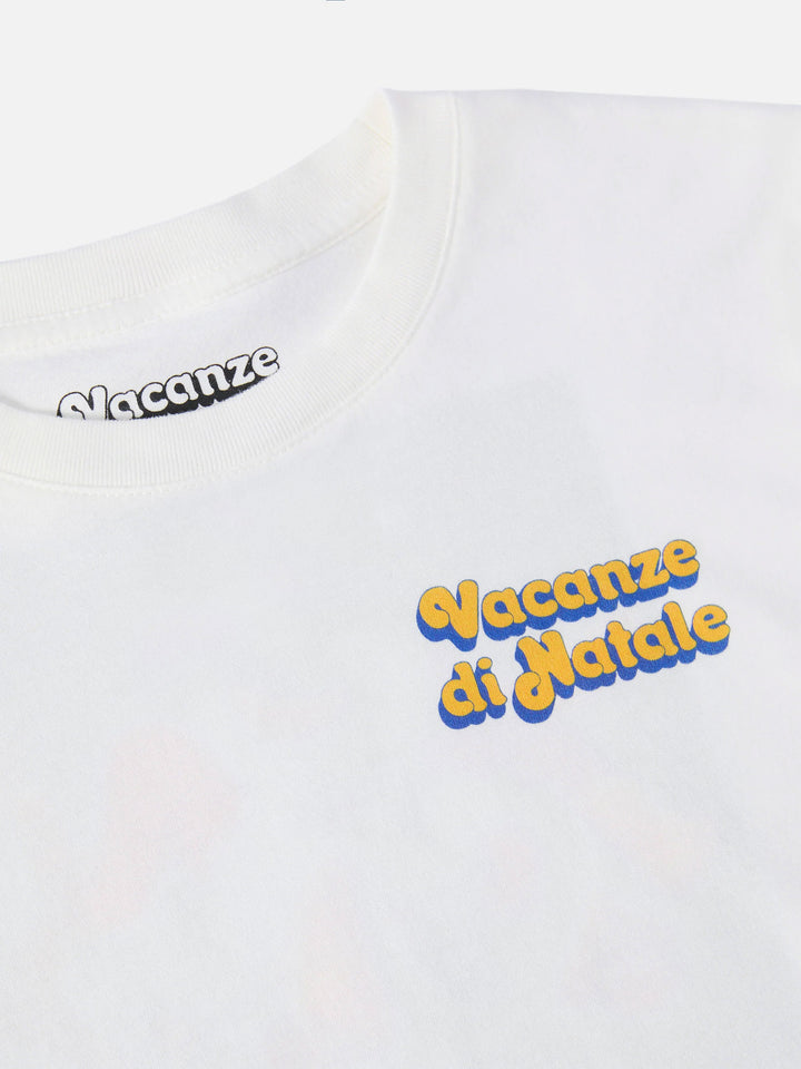 Luton Jr Warm white t-shirt  Vacanze di Natale print | Special edition