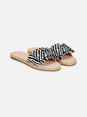 Women’s Luz slip on sandal with zebra print