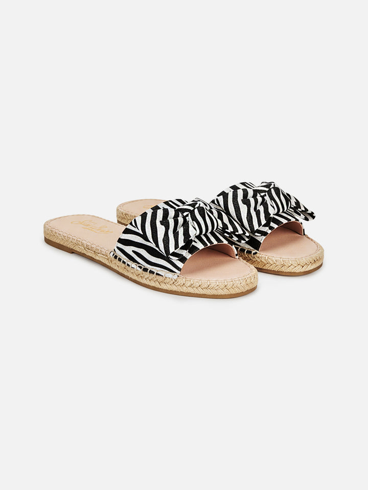 Sandale slip-on Luz pour femme avec imprimé zèbre 