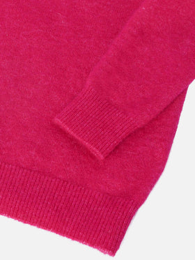 Fuchsiafarbener Stretch-Alpaka-Rundhalspullover Lyle 