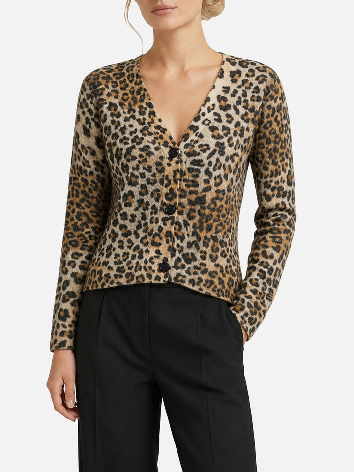 Cardigan Lyza con stampa animalier