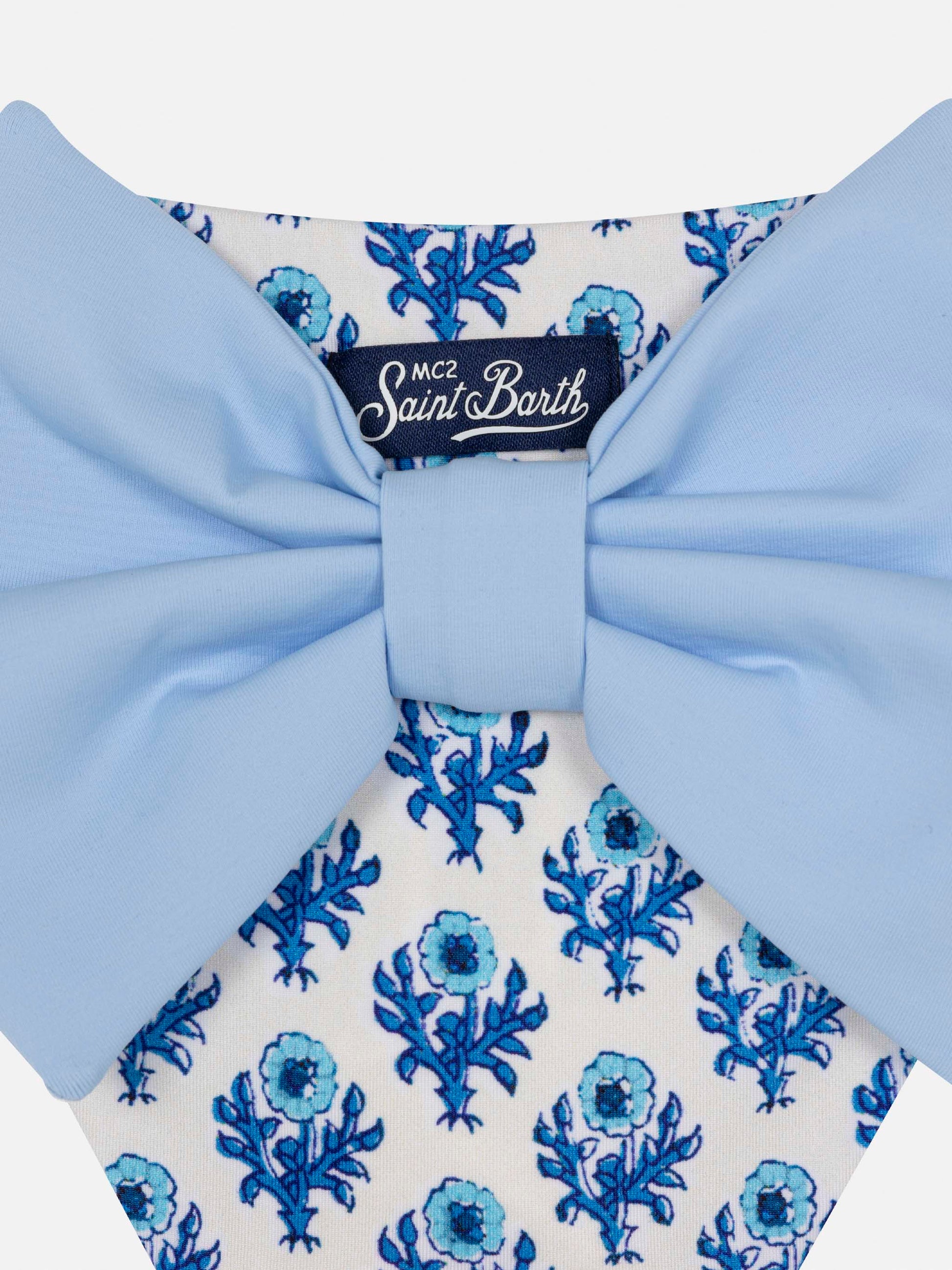 Madame swim briefs with bow and flower print - MC2 Saint Barth
