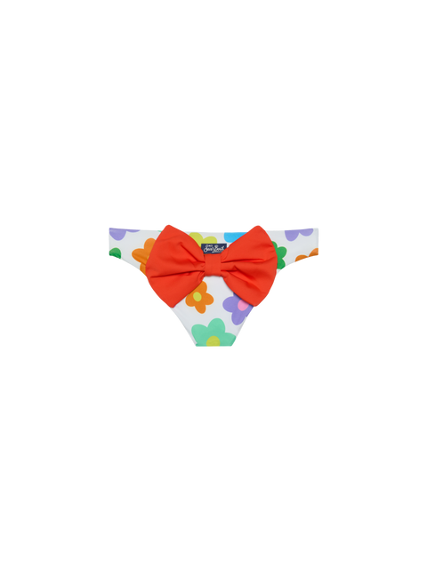 Girl swim briefs with flower print - MC2 Saint Barth