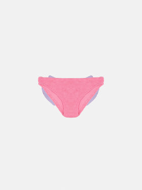 Madame pink crinkle swim briefs with bow - MC2 Saint Barth