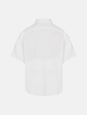 White cotton gauze polo shirt Madeira - MC2 Saint Barth