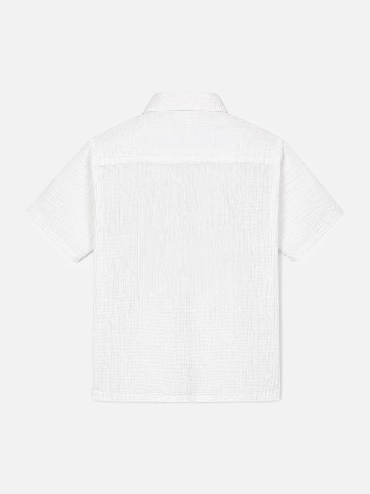 Polo en gaze de coton blanche Madeira 