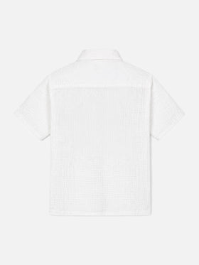 Polo en gaze de coton blanche Madeira 
