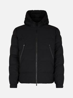 Man black hooded puffer jacket Maier - MC2 Saint Barth