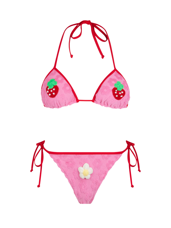 Pink terry Maleah triangle bikini | Special Edition